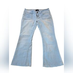 BONGO Light Blue Flared Wide-Leg Jeans